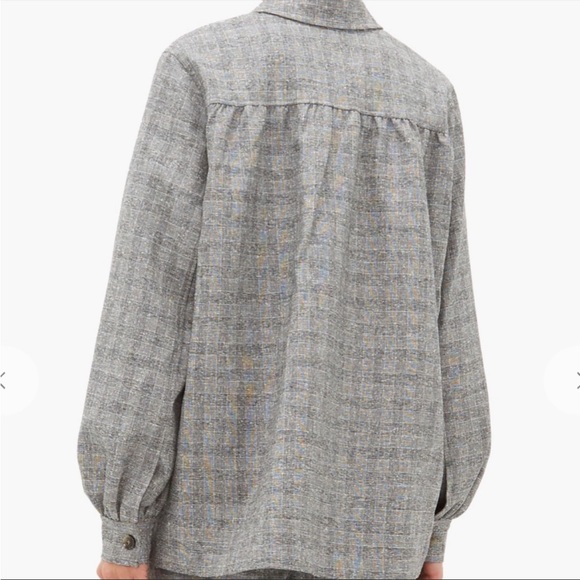 EUC Ganni checker plain suiting jacket blazer - Picture 2 of 10